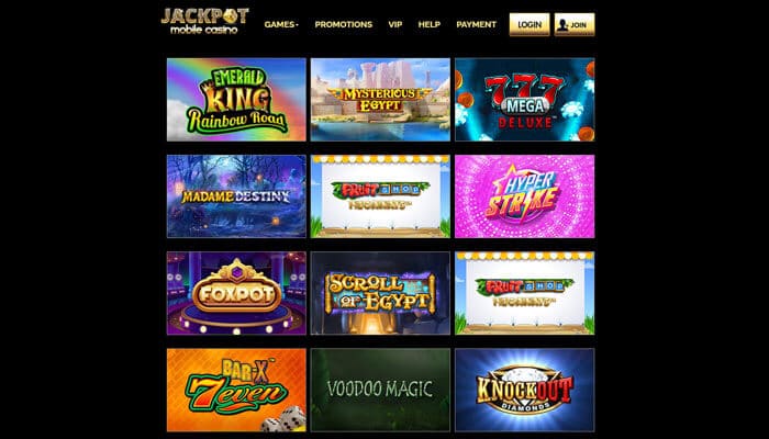 Vorschau der Jackpot Mobile Casino Slots