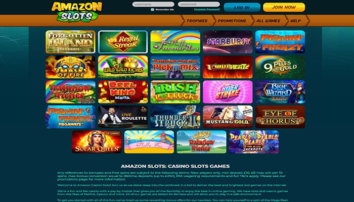 Vorschau der Amazon Slots Casino-Spiele